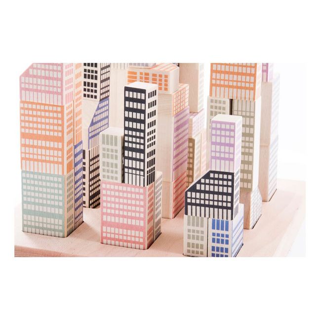 Cubes de bois ville de Manhattan - 54 pièces