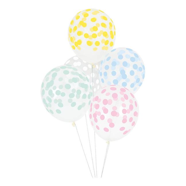 Ballons imprimés confettis - Lot de 5