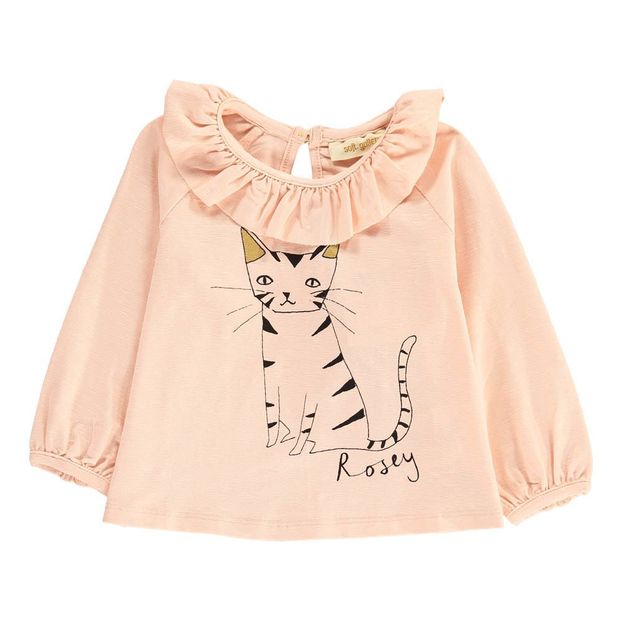 T Shirt Cat Bio Baumwolle Rosa T Shirt Cat Bio Baumwolle Rosa