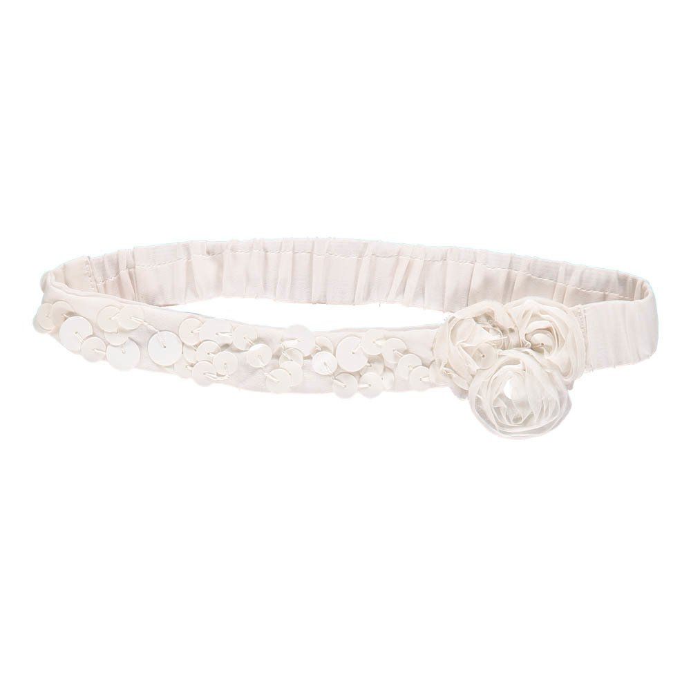 Billieblush - Headband Fleurs Strass - Fille - Ecru