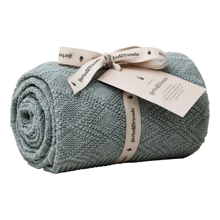 Decke aus Baumwolle Ollie | Grün- Produktbild Nr. 0