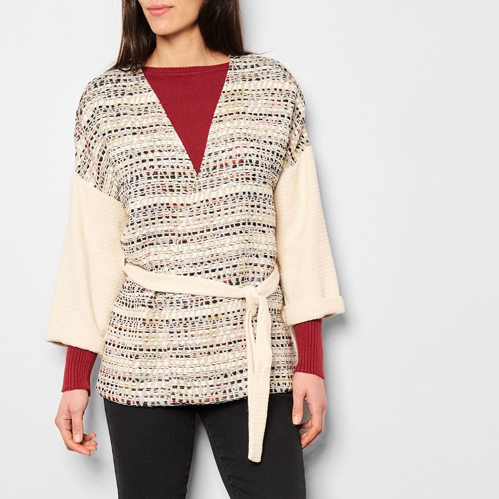 joyous jacquard coat