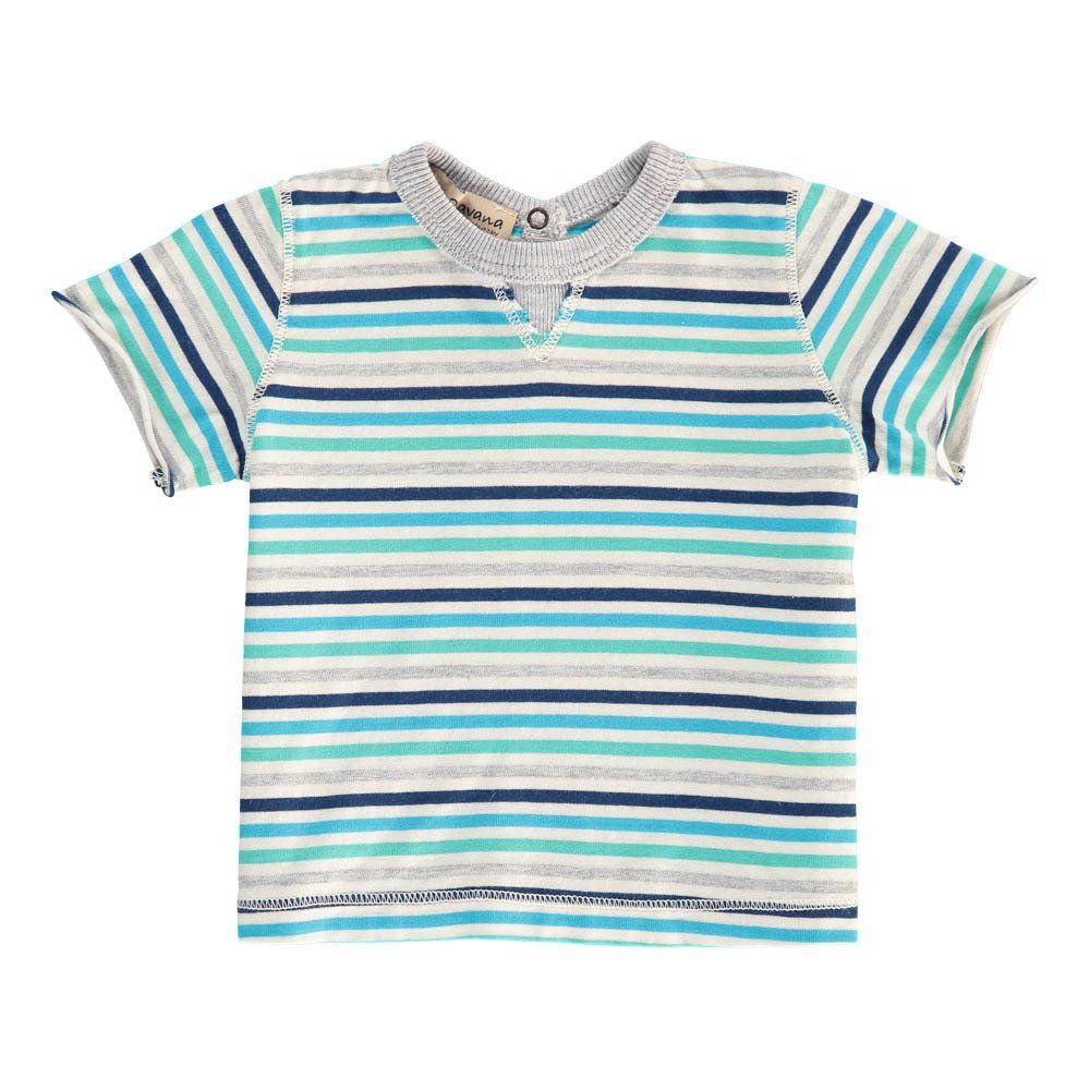 De Cavana - T-shirt Rayé - Garçon - Bleu