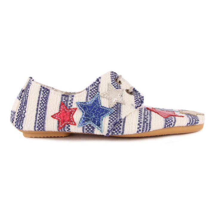 Star Striped Fabric Derbies White- Product image n°0