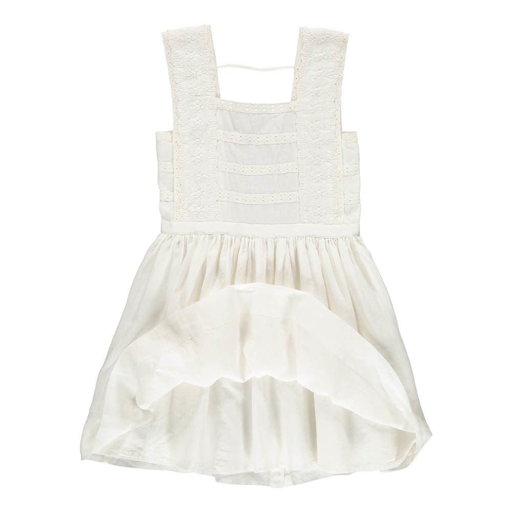 Salomé Lace Pinafore Dress White Les Coyotes de Paris Fashion