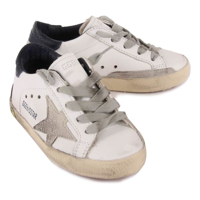 Superstar Lace-Up Leather Sneakers White