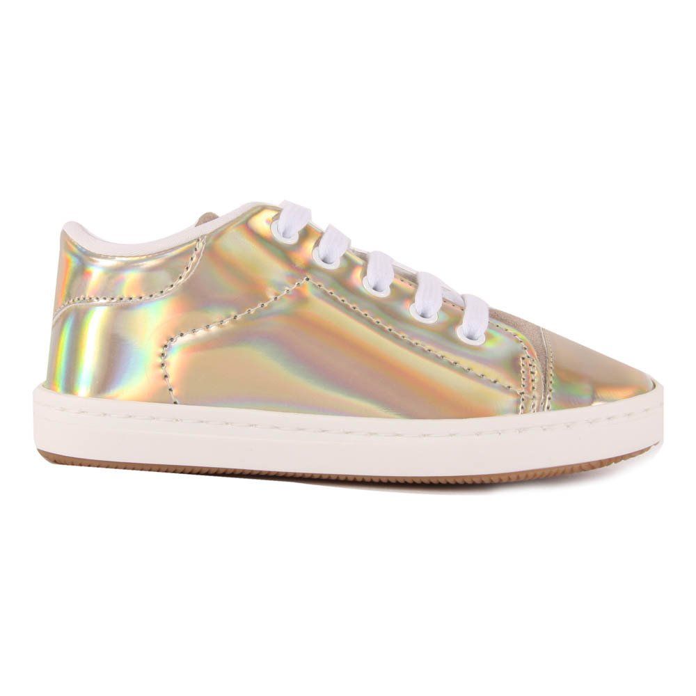 Holographic Laced Trainers Beige Babywalker Shoes Baby , Children