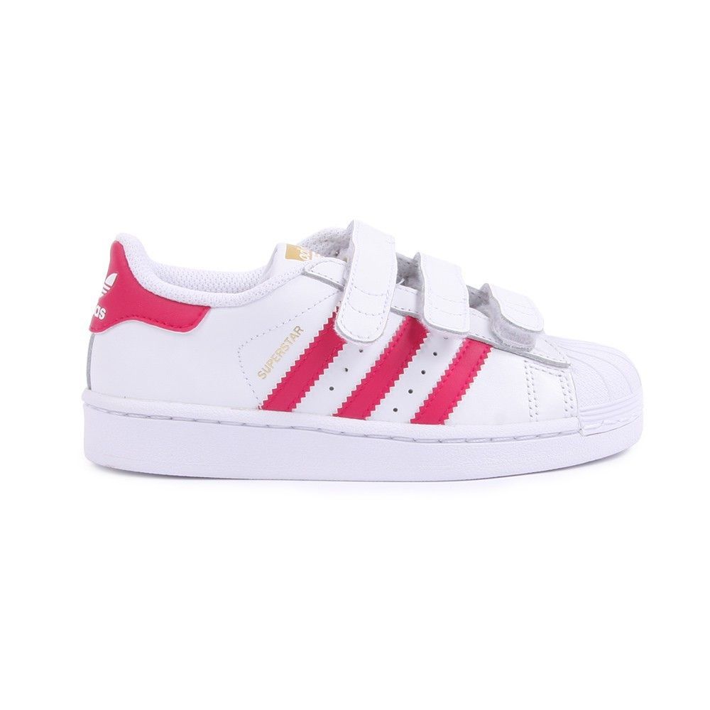 Adidas - Superstar Foundation Pink Velcro - Pink | Smallable