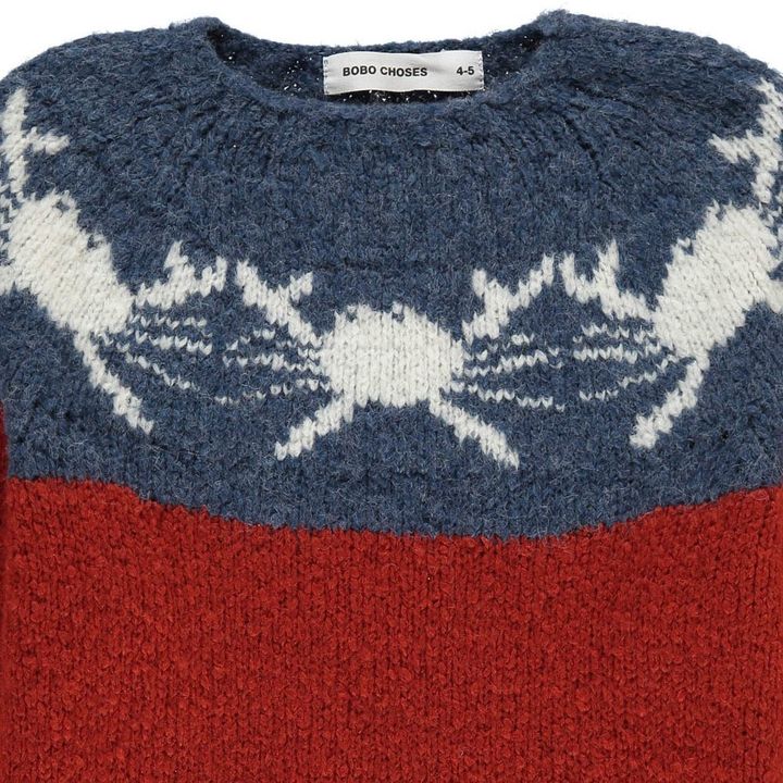 Pullover aus Wolle Krabbe  | ziegelrot- Produktbild Nr. 2