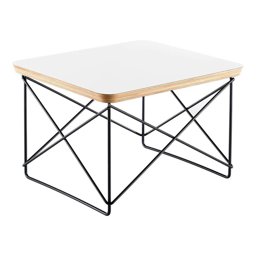 Vitra - Table d'appoint Occasional LTR - Piètement epoxy - Charles & Ray Eames - Blanc