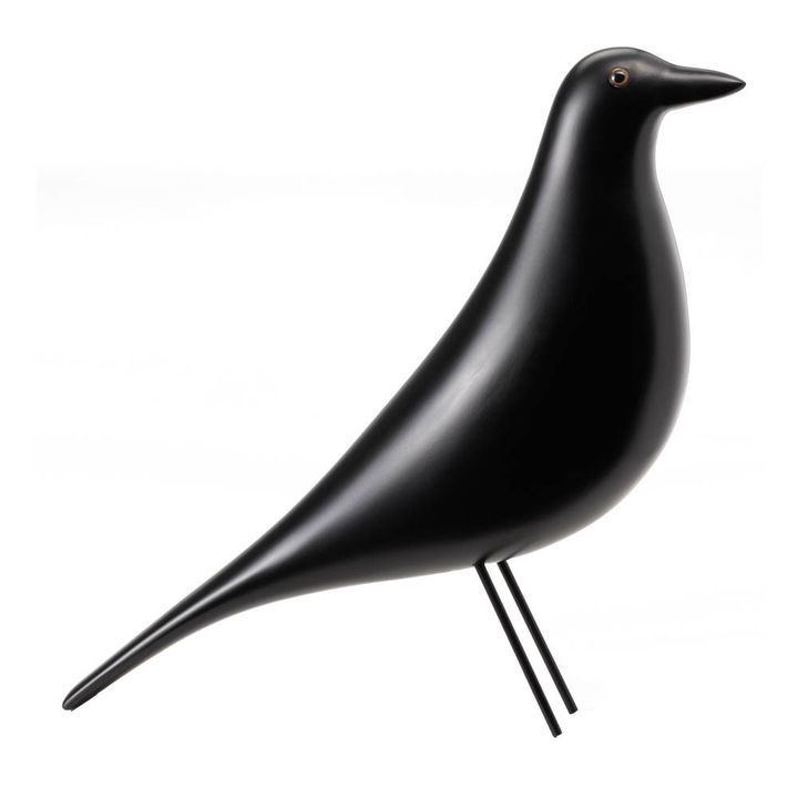 Realistic HOUSE BIRD Black Bird Eames Home Decor Desk Ornament New 
