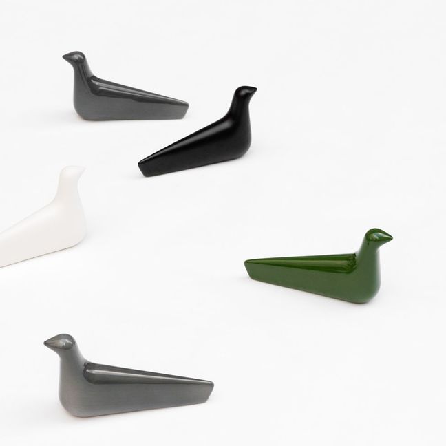 L'Oiseau, Keramik moosgrau, glänzend, Ronan & Erwan Bouroullec , 2011 Moosgrau
