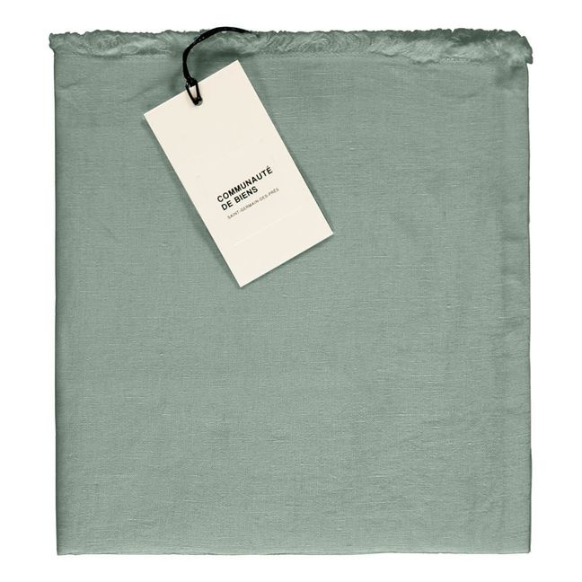 Washed Linen Square Cushion | Sage