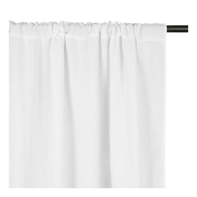 Washed Linen Curtain White