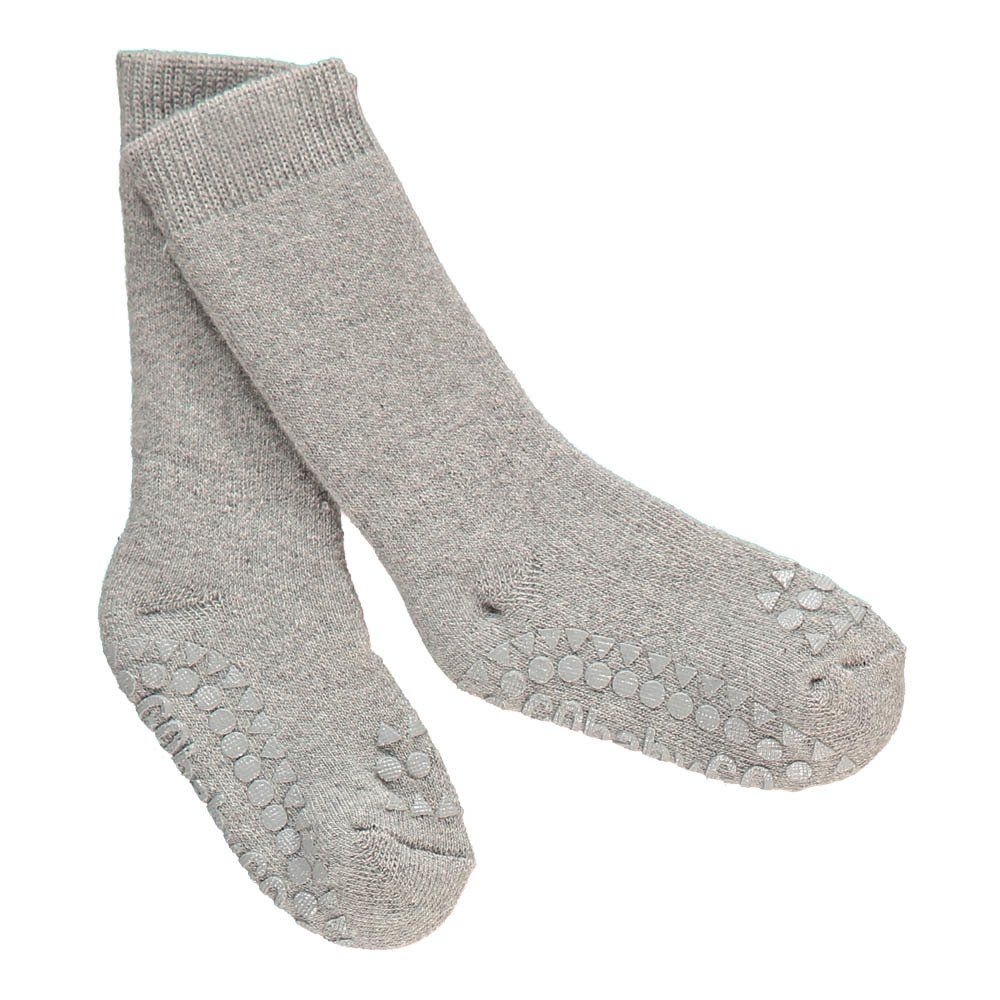 Non-Slip Cotton Socks Heather grey GOBABYGO Fashion Baby