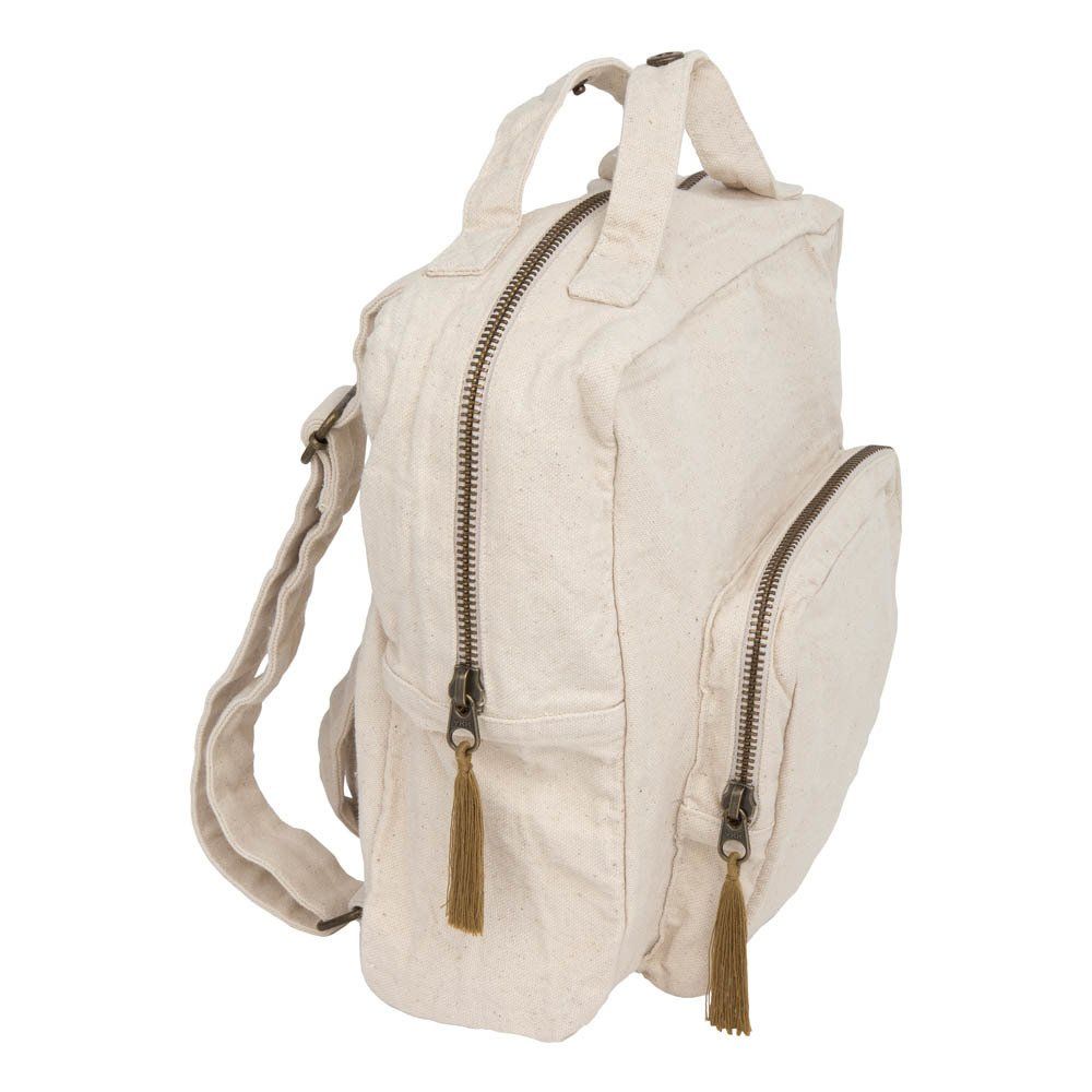 Organic Cotton Children's Backpack Natural S000 Numero 74 Fashion