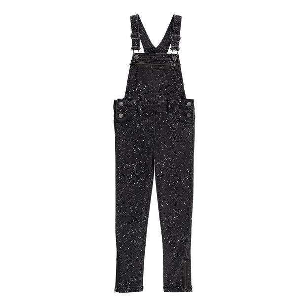 black slim overalls