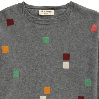 NICE THINGS MINI Karierter Pullover aus Baumwolle und Kaschmir -listing