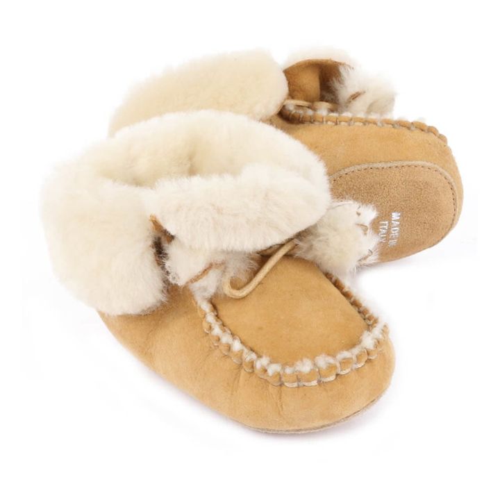 chausson cuir bébé fourré