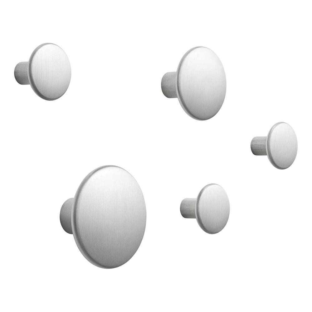 Muuto - Patères The dots - Set de 5 - Aluminium