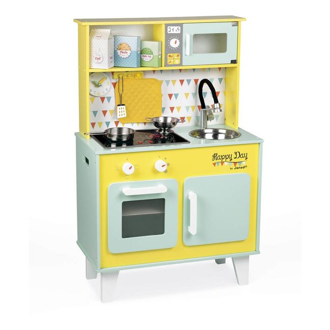 Grade cucina equipaggiata in legno Happy day | Giallo