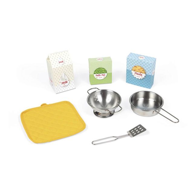 Cocina grande equipada de madera Happy day | Amarillo