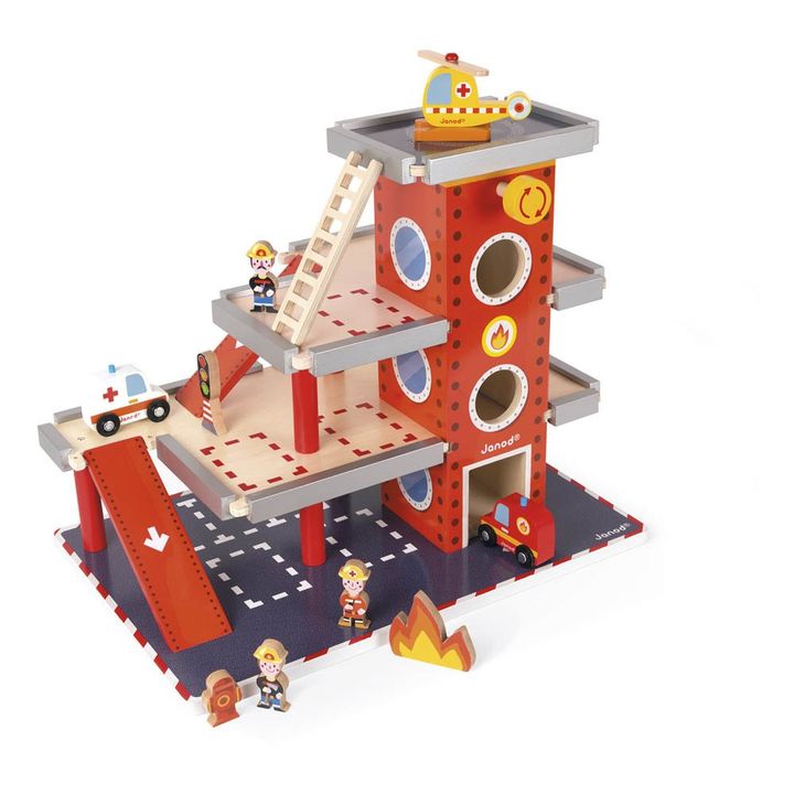 Wooden Fire Station With Accessories- Product image n°0