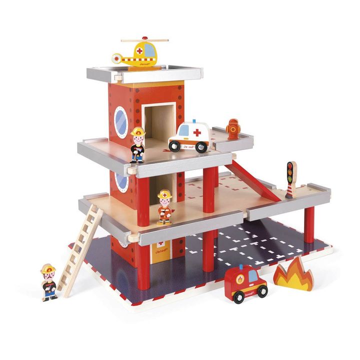Wooden Fire Station With Accessories- Product image n°2
