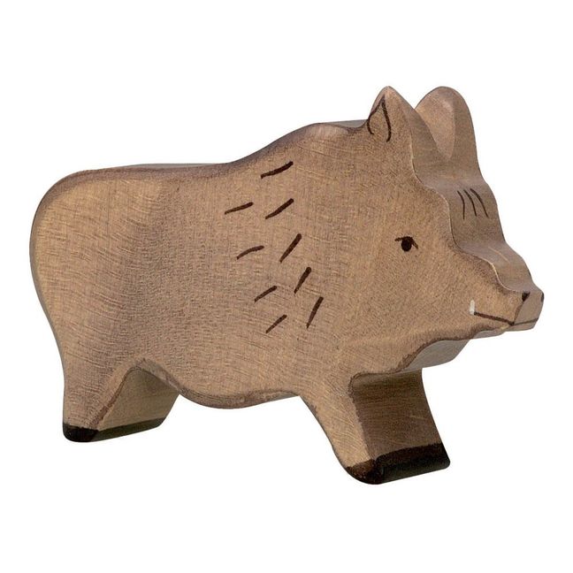 Wooden Boar Figurine