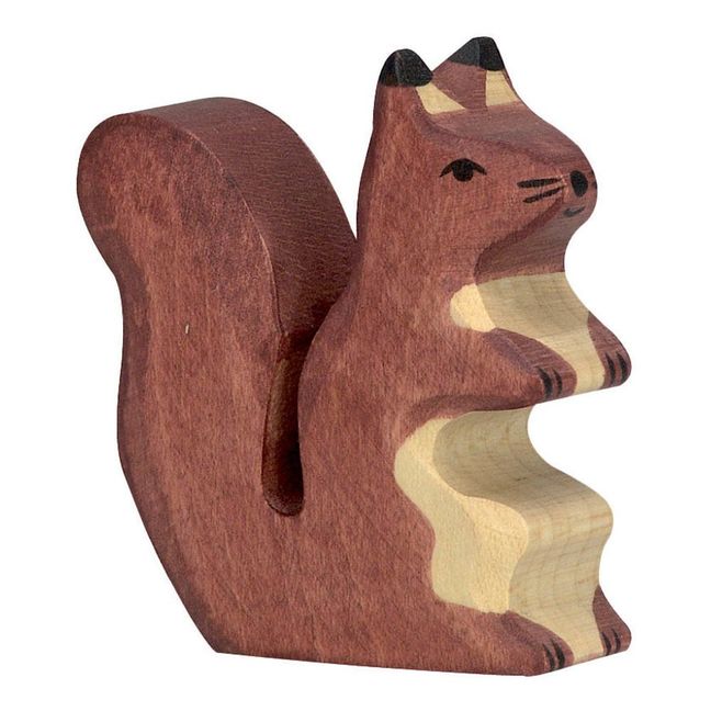 Figurine en bois écureuil