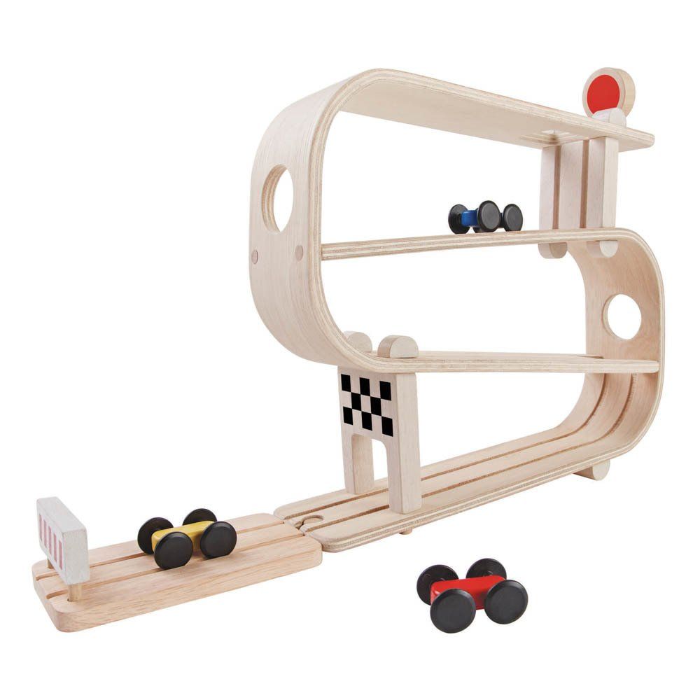 Plan Toys - Circuit automobile et ses accessoires en bois