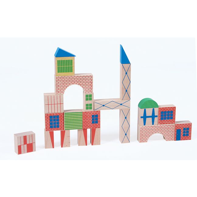 Jeu de construction Bloc ville - 40 pièces et un poster