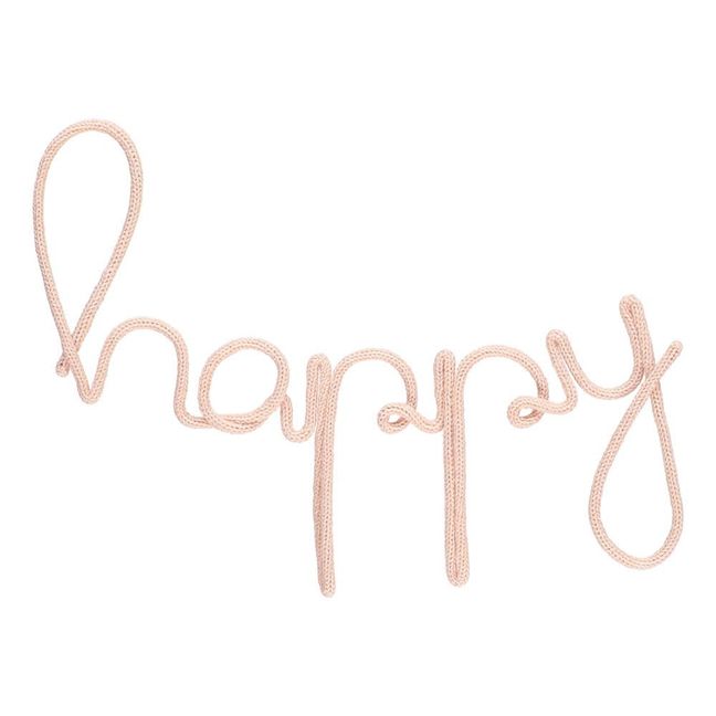 Wanddekoration Strickliesel- Happy