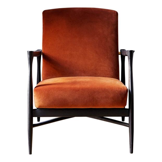 rust armchair
