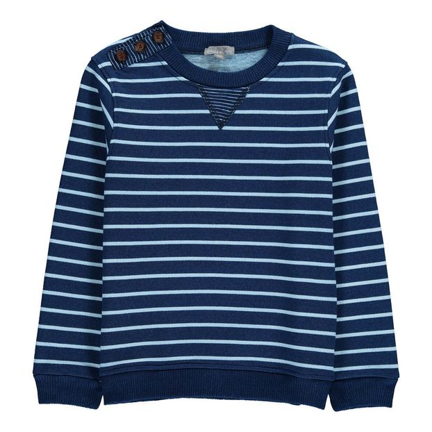 blue striped sweatshirt