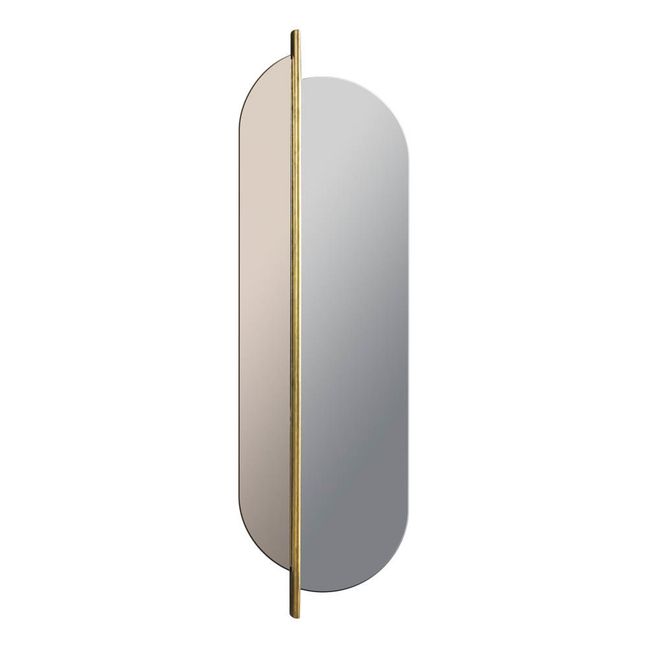 Specchio Totem, vetro e ottone, diam 170 cm
