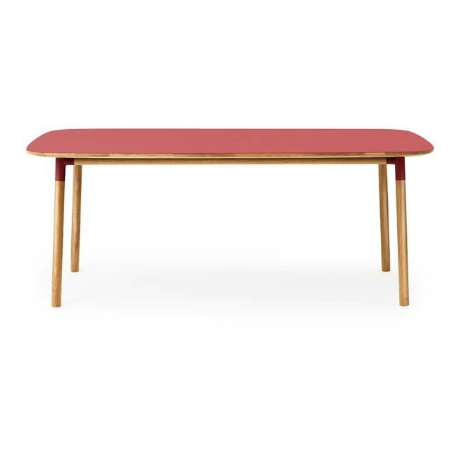 Rechteckiger Tisch Form 95x200 cm Rot