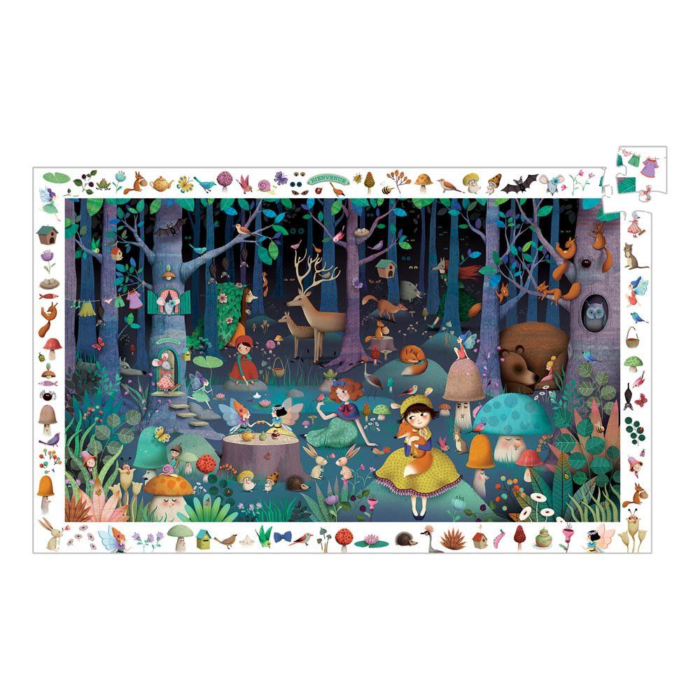 Djeco - Puzzle La forêt enchantée - 100 pièces - Multicolore