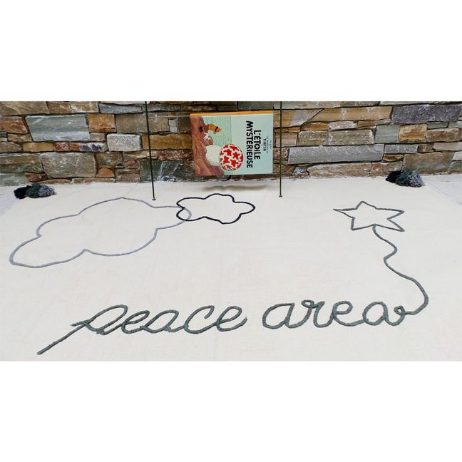 Family Spirit Cotton Rug -  Peace Area Grey
