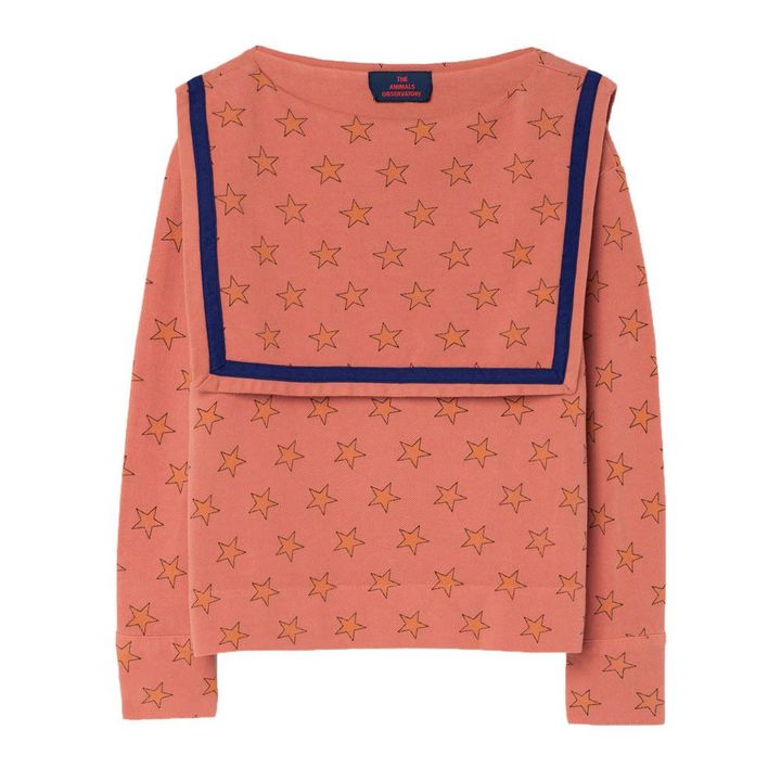 Parrot Star Sailor Collar Blouse | Apricot- Product image n°0
