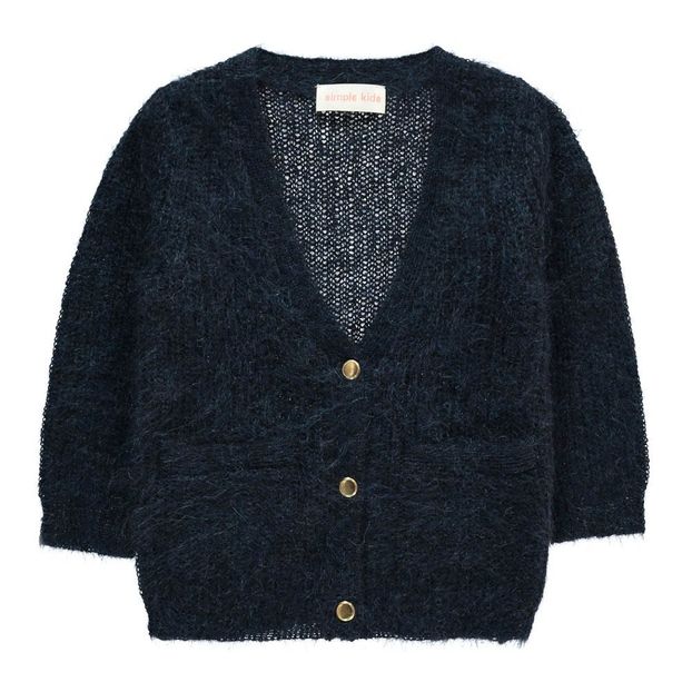 blue oversized cardigan