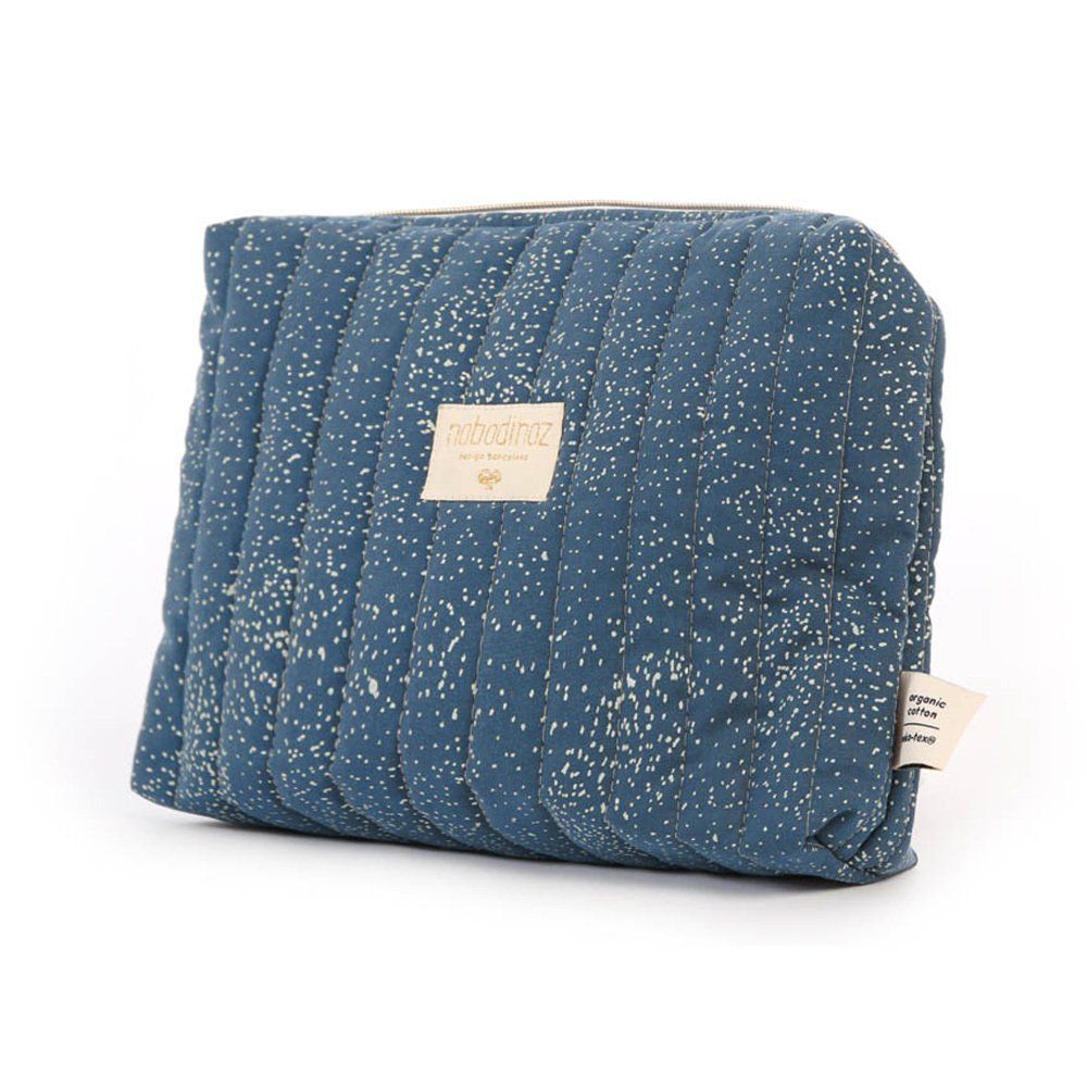Bubble Organic Cotton Toiletry Bag | Midnight blue- Product image n°0
