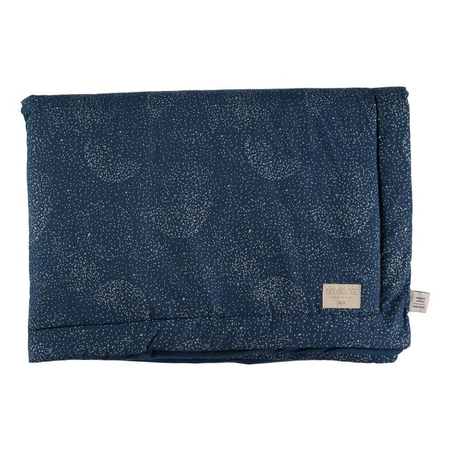 Couverture Laponia Bubble en coton bio | Bleu nuit