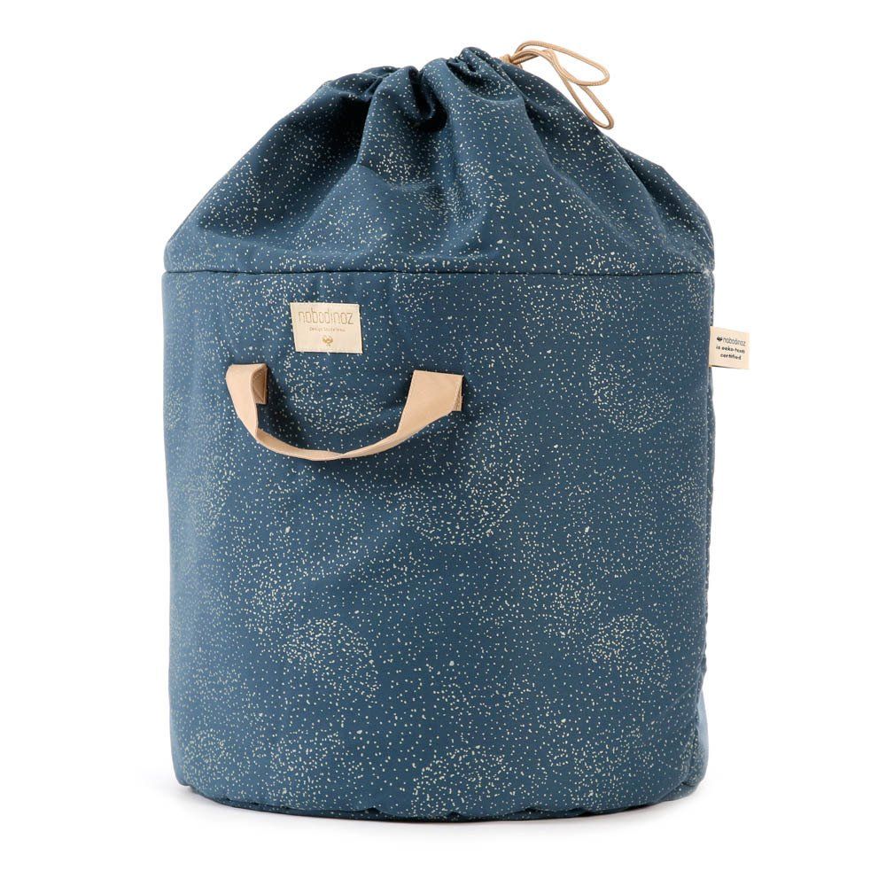 Nobodinoz - Sac de rangement Bamboo Bubble en coton - Bleu nuit