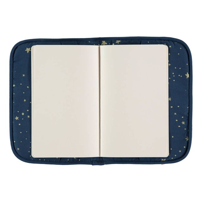 Funda cartilla sanitaria Poema Stella de algodón caballos | Azul Noche