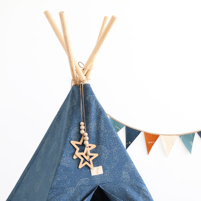 Bubble Phoenix Cotton Teepee | Midnight blue
