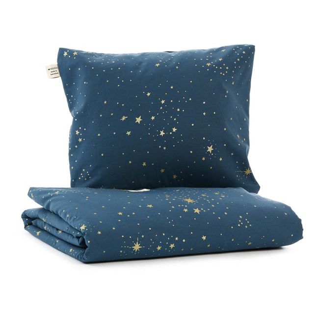 Bettbezug Himalaya Stella aus Bio-Baumwolle  Nachtblau