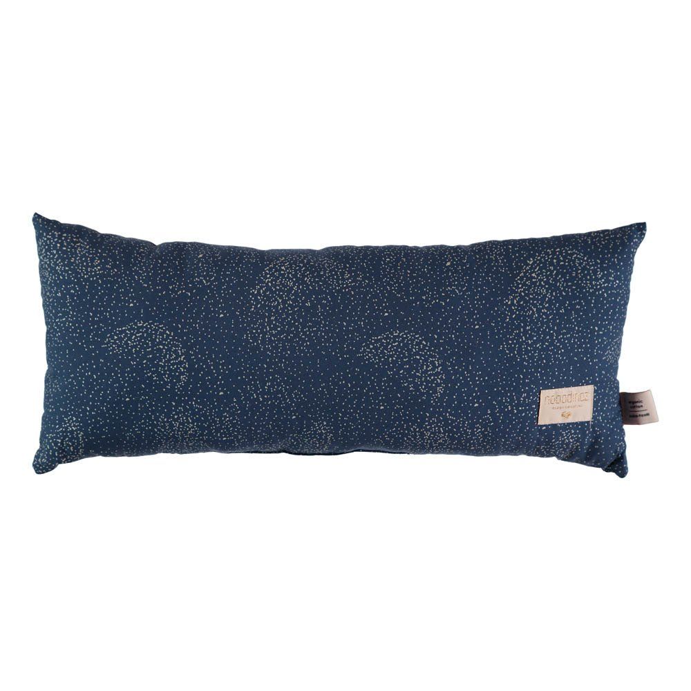 Nobodinoz - Coussin Hardy Bubble en coton bio 22x52 cm - Bleu nuit