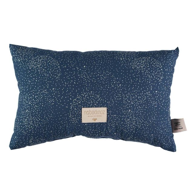 Laurel Bubble Organic Cotton Cushion 22x35cm Midnight blue