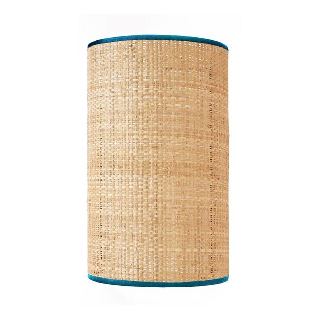 Abat-jour Sperone en raphia | Bleu Sarah